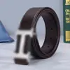 Cinturón Casual Nuevo de Cuero Liso Transfronterizo para Hombre, Cinturón de Piel de Vaca de Alta Gama con Hebilla en H y Letras, Estilo Versátil y de Moda para Hombre