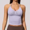 El nuevo sujetador deportivo de Amazon con cuello halter es muy elástico, transpirable, ajustado y presenta un hermoso diseño en la espalda.. Es un chaleco sin costuras adecuado para fitness y yoga