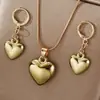 Conjunto de Joias Colar Novo Coração de Pêssego Europeu e Americano Conjunto de Joias Conjunto de Colar Amor Colar Brincos Conjunto de Duas Peças