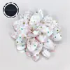 Nuevas Flores Pequeñas Florales de Gasa Hechas a Mano de 8 cm, Accesorios para Adornos de Cabello, Flores de Rosa de Tela Tridimensionales para Ropa DIY