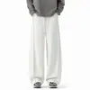 Pantalones deportivos holgados de pierna ancha de estilo americano, de marca moderna, grises inclinados, resistentes, de pierna recta y caída suave, para hombre y mujer, casual deportivo para otoño.