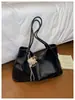 Bolsa Tote Grande Capacidade Estilo Coreano Estilo Menina Suave Feminina 2026 Nova Retro Luxo Leve Versátil para o Dia a Dia Ombro Único Bolsa de Braço