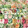 Micro-Tinta Variedade de Adesivos de Flores e Plantas Pet Dupla-Transparência Pintados para Celular Caderno Mala Copo d'Água Adesivos Decorativos