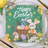 Servilletas Impresas de Feliz Pascua Transfronterizas Hechas de Pulpa de Madera Virgen, Desechables para Fiestas y Restaurantes Occidentales, Servilletas de Papel de Pascua