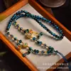Nova Corrente de Contas de Cristal Wuye Thangka Corrente de Pescoço com Cartão de Buda Tailandês Nova Corrente de Lã com Contas Chinesas Corda de Pingente Versátil