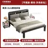 Cama de hierro forjado reforzada y engrosada con tapicería suave y cabecero, super resistente, diseño silencioso, cama de hierro extra gruesa y robusta para el dormitorio