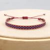 Kkbead Pulsera Tejida a Mano de Cinta Estilo Étnico Colombiano Nepalí Cadena de Cuentas Tendencia Personalizada