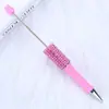 Caneta Criativa com Contas de Diamante DIY Caneta Esferográfica Plástica Multicolorida Diamante Macaron Presente Fofo Caneta Publicitária Atacado