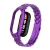 Adequado para Pulseira Xiaomi Mi Band 8, Pulseira de Aço Inoxidável Sólido com Três Contas, Pulseira de Metal Versão Cerâmica Xiaomi Mi Band 9