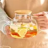 Tetera de Vidrio de Borosilicato Alta para Uso Doméstico, Tetera Resistente al Calor para Agua Fría, Tetera Eléctrica de Estufa Cerámica, Preparación de Té, Tetera de Flores para Preservar la Salud
