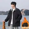Jaqueta xadrez com gola para homens, primavera e outono 2026 nova marca da moda estilo Hong Kong casual solta workwear jaqueta de casal