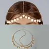 Europa y Estados Unidos transfronterizo ins nuevos accesorios para el cabello cadena de perlas diadema cadena de diamantes exótica tocado para la frente mujeres