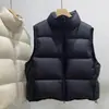 Colete de Algodão com Enchimento Estilo Coreano Gola Alta Simples Feminino 2026 Curto Outono/Inverno Tamanho Grande Versátil Emagrecimento Quente Roupa Exterior