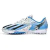 Zapatos de Fútbol Profesionales Cruzados para el Mundial para Hombres Adultos Ag Tacos Largos Césped Artificial Césped Sintético Zapatos de Deporte para Entrenamiento de Estudiantes