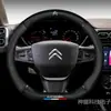 Adequado para Capa de Volante de Couro Citroen Versailles C5Xc6C3-Xr Tianyi C5Aircross Capa de Manopla Estilosa