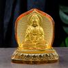 Ornamento de Buda Tathagata Sakyamuni Maitreya Guanyin Esmaltado Santos Ocidentais Três Decoração de Casa Estátua de Buda de Cristal