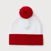 Chapéu de Tricô com Bola de Pelo Natalina Transfronteiriça Chapéu de Lã Listrado Criativo Atmosfera Quente de Inverno Festa Chapéu de Natal para Adulto
