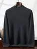 Suéter de Cachemira para Hombre 100% Cachemira Pura Cuello Alto Fino Corte Holgado Talla Grande Casual de Negocios Suéter Base de Punto