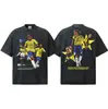2026 Nuevo Estilo Transfronterizo Retrato de Ronaldinho Algodón Peinado Retro Americano Estampado por Ambos Lados Camiseta de Manga Corta Oversize para Hombre