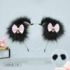 Lindos accesorios para el cabello con orejas de bestia de simulación accesorios para cola de bestia accesorios para exposición de cómics cola plegable oreja oreja de perro linda diadema de orejas de perro tocado traje