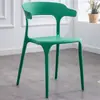 Sillas de Plástico Transfronterizas, Sillas de Respaldo Simple, Sillas para Oficina en Casa, Sillas de Comedor Comerciales, Sillas de Espera para Tiendas de Té de Leche, Sillas de Comedor, Sillas de Cuerno de Vaca