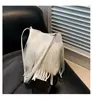 Bolsa Estilo Preguiçoso Coreano com Franjas 2026 Novo Modelo para Mulheres, Grande Capacidade, Elegante Bolsa de Ombro/Transversal para o Dia a Dia