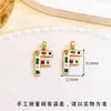 Pingente Venda Quente Transfronteiriça Colar Colorido com Pingente de Letra Cobre Inlaid com Zircônio Design Simples de Nicho Acessórios de Joias DIY