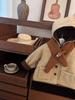 !Casaco de Lã Estilo Coreano Original para Bebês Meninas, Acolchoado e Espesso, Jaqueta Tendência de Primavera para Meninas, Moda Coreana