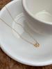 Pulsera de circón con forma de pan de agua alcalina, collar de amor, personalidad femenina, moda diaria, diseño minimalista, suéter, cadena de clavícula, tendencia
