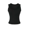 Camisola casual versátil de color sólido para mujer, top de verano ajustado para usar tanto por dentro como por fuera