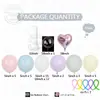 Serie Maca 32 pulgadas Blanco Cumpleaños Digital Película de Aluminio Set de Globos Látex Largo Forma de Arcoíris Regalo para Niña