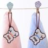 Toallas Wholesale Transfronterizas, Toallas Faciales de Algodón Puro de Color Sólido, Toallas Cuadradas Suaves con Correas para Colgar, Toallas de Mano para Niños para Guardería, Algodón Puro
