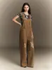 Pantalones de Mezclilla Casuales Cómodos de Pierna Ancha Sueltos Retro a la Moda con Efecto Desgastado, Fuente Transfronteriza Europea y Americana, Moda para Mujer