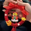Pingente de sino diy feito à mão vassoura dourada mammon saco de material para pendurar no carro para namorado pai presente para pendurar no carro