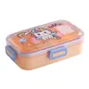 Lonchera Sencilla Estilo Dibujos Animados para Estudiantes y Trabajadores de Oficina, Caja de Ensalada Portátil con Compartimentos y Tapa, Lonchera Apta para Microondas y Calentable