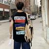 Camiseta sin mangas para hombre ins Super Popular cec Estilo coreano Moda de moda Chaleco deportivo Ropa exterior de verano Suelta Personalidad