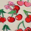 Adesivos de Tecido Bordados, Adesivos Bordados de Cereja, Adesivos Adesivos de Fusão a Quente, Adesivos Patch de Cereja, Acessórios de Vestuário DIY Artesanais