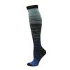 Novo estilo multi-color gradiente listrado meias de compressão meias panturrilha esportes nylon meias comércio exterior cross-border esportes meias de compressão