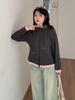 Chamarra Sudadera con Capucha Inno para Mujer Tallas Grandes Bloques de Color, Nuevo Estilo Coreano de Otoño, Sudadera Holgada 333213