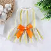 Falda de Mariposas con Rayas Verticales Ropa para Gato y Perro Mascota Primavera y Verano Delgada Bulldog Francés Corgi Teddy Pomerania Bichón Frisé Primavera
