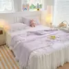 2026 Novo Modelo Classe A Saia de Cama de Seda Fria Pe Conjunto de Colcha de Verão e Tapete Refrescante Conjunto de Três Peças Conjunto de Quatro Peças