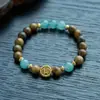 Pulseira de Sândalo Verde Jade Hetian Cabaça Masculina e Feminina Novo Verão 2025 Presente Pulseira de Contas de Madeira Buda
