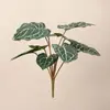 Hojas de Begonia artificiales, Hojas de Monstera, Filodendro colgante, plantas verdes decorativas para paisajismo, escenografía para sala de transmisión en vivo, hojas verdes de bonsái, decoración del hogar