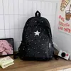 Mochila Grande Capacidade Estilo Coreano Nova Bolsa Simples de Ombro Duplo Alta Aparência Bolsa Escolar para Estudante Bolsa Escolar para Campus Bolsa Escolar Céu Estrelado
