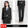 Nuevo Blazer Corto Profesional Primavera y Otoño 2026 para Mujeres Petite, Traje Formal Negro para Entrevista de Estudiante Universitario para Mujeres