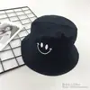 Sombrero para Mujer de Verano Estilo Coreano Bordado de Sonrisa Sombrero de Pescador Casual Versátil Protector Solar Sombrero de Pescador Viaje Protector Solar Sombrero de Playa Moderno