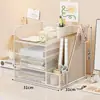 Caja organizadora de cosméticos, un estante de almacenamiento de escritorio elegante y lujoso, un estante de almacenamiento de gran capacidad y multicapa para productos de cuidado de la piel, perfecto para un tocador