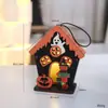 Casa Pequena Luminosa de Halloween Lanterna de Abóbora Decoração de Festa Ornamento Pingente Adereços Transfronteiriços