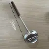 Espátula de cogumelo de aço inoxidável para uso doméstico com cabo longo, disponível em vários tamanhos, espátula em formato de maçã para uso na cozinha, espessada para proteger a panela, antiderrapante para cozinhar e mexer.