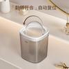 Cubo de Almacenamiento de Basura de Escritorio con Tapa Oscilante de Aspecto Elegante Transparente Cesto de Papel de Oficina Simple de Plástico Tubo de Papel Pequeño de Escritorio